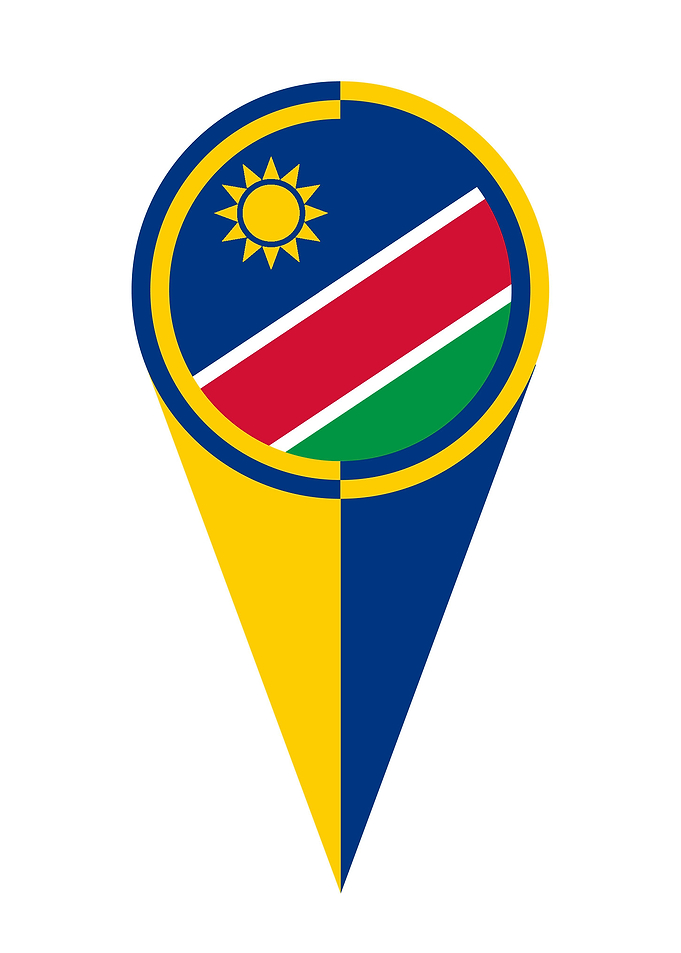 Nambia Map Pointer Flag