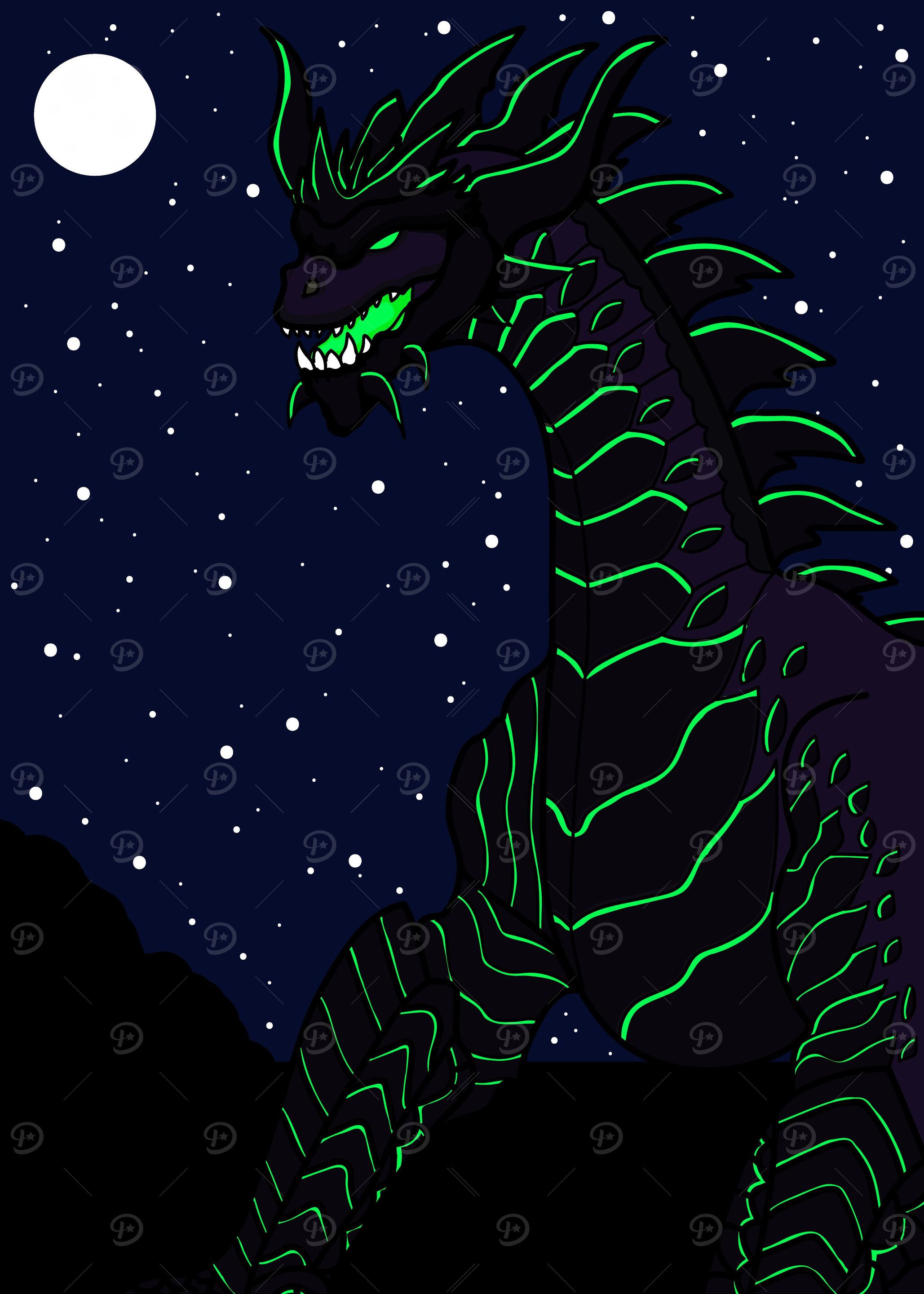 Black Neon Dragon