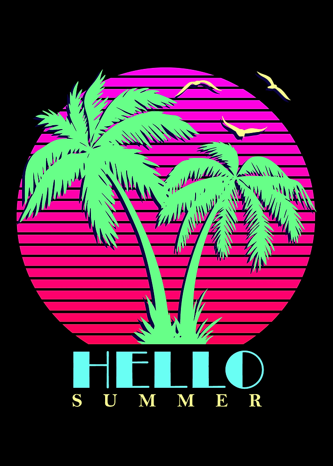 Hello Summer Pink Sunset