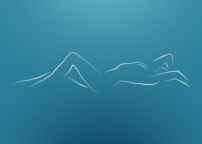 Lineart Women Lying