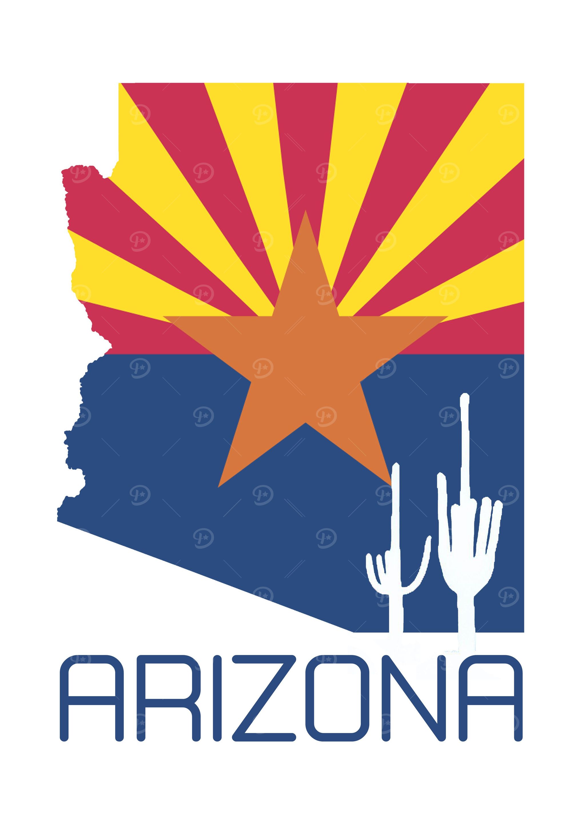 Arizona Silhouette Flag