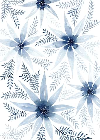Winter Flowers Watercolo