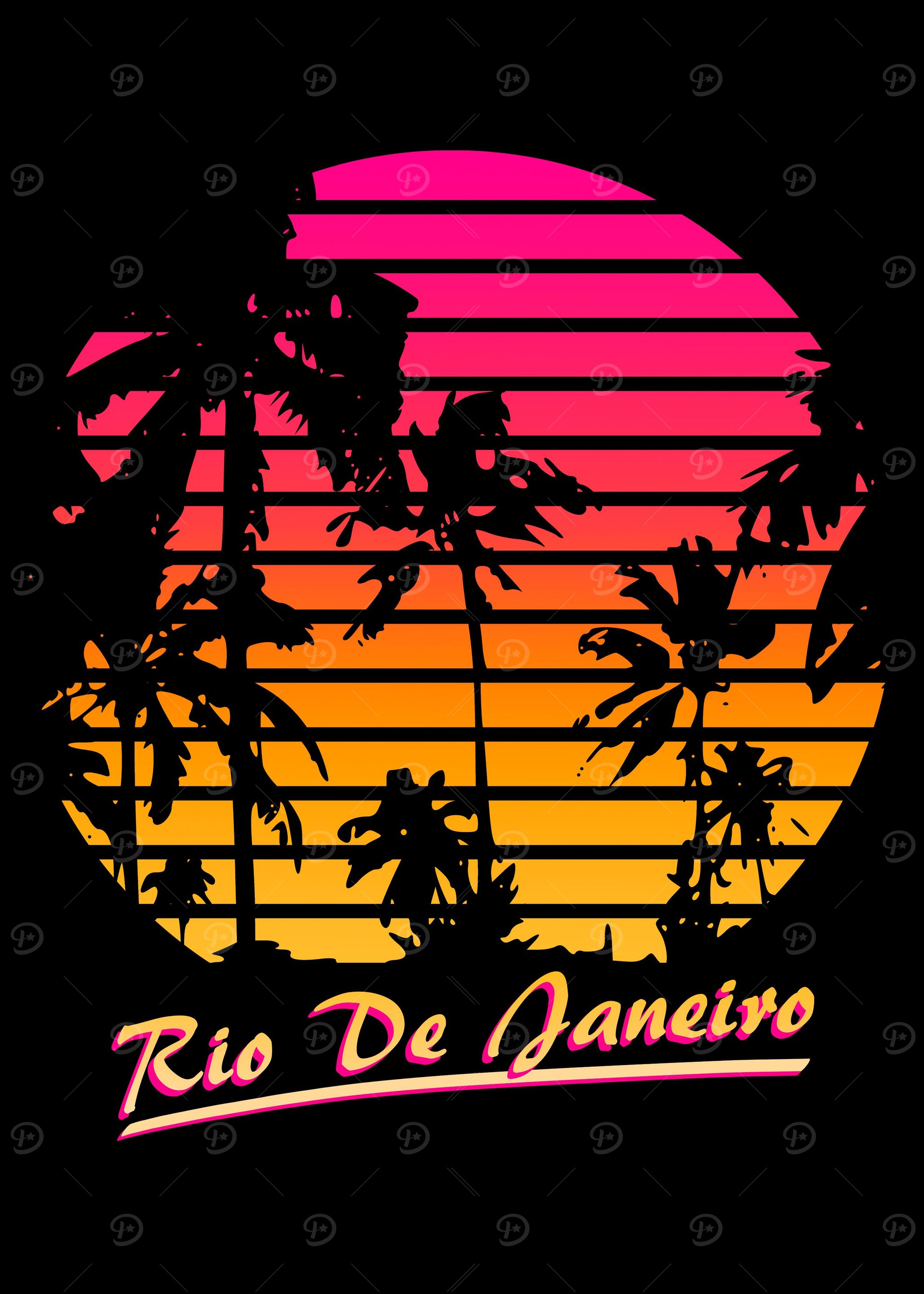 Rio De Janeiro 80s Sunset
