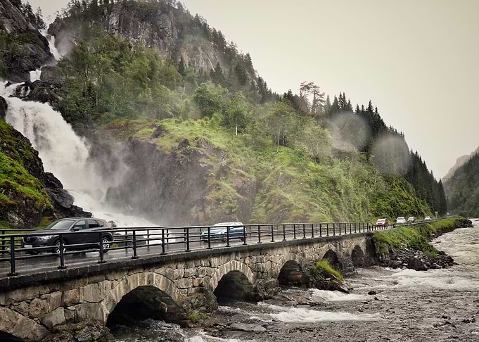 Latefossen Waterfall