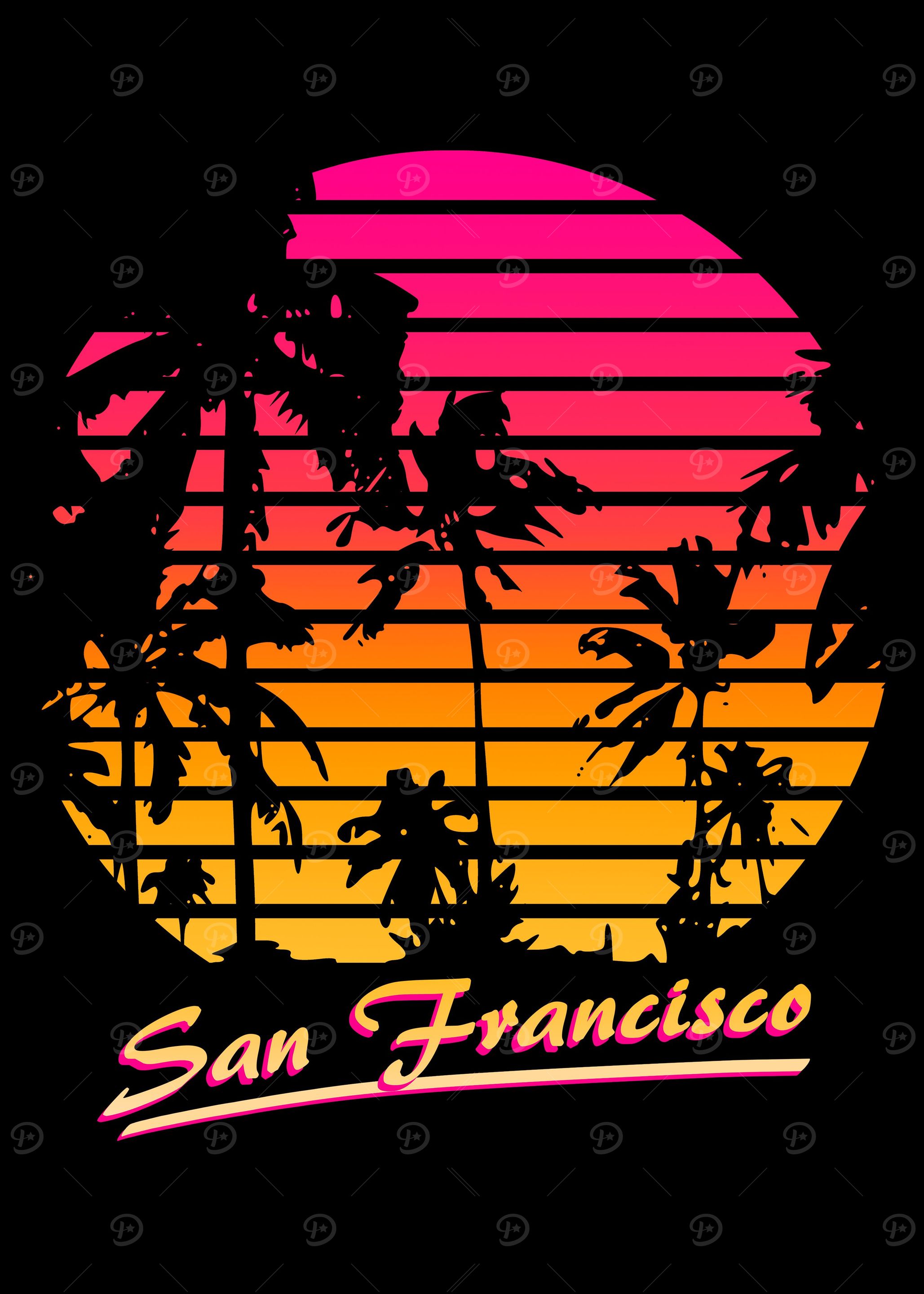 San Francisco 80s Sunset