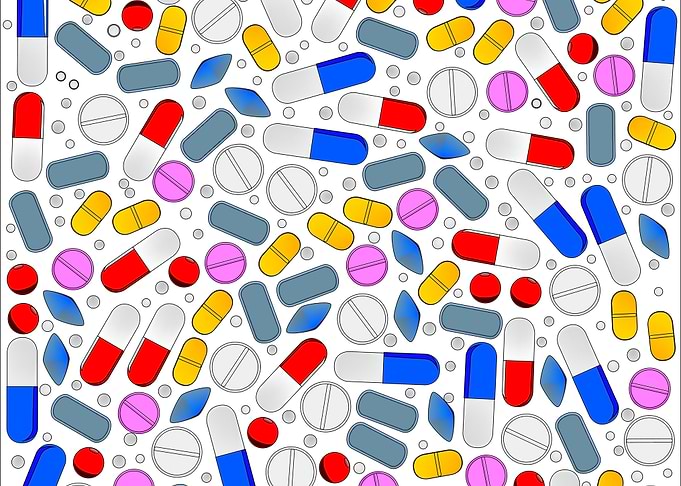 Pills Isolated Background