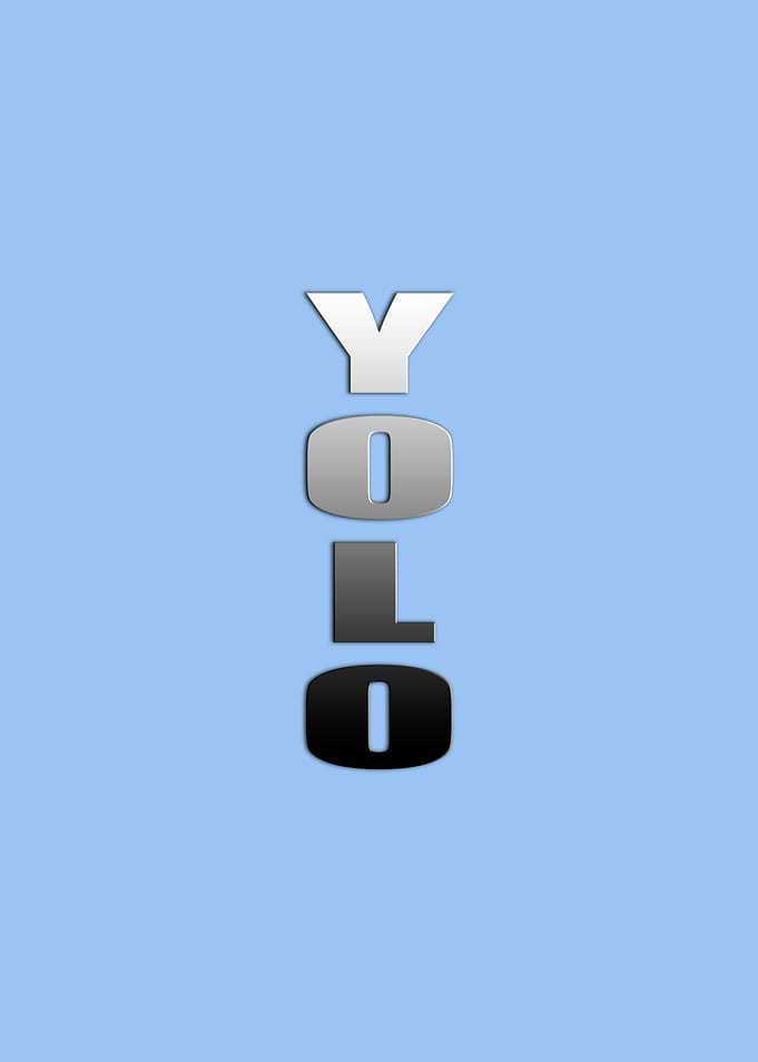Yolo text design
