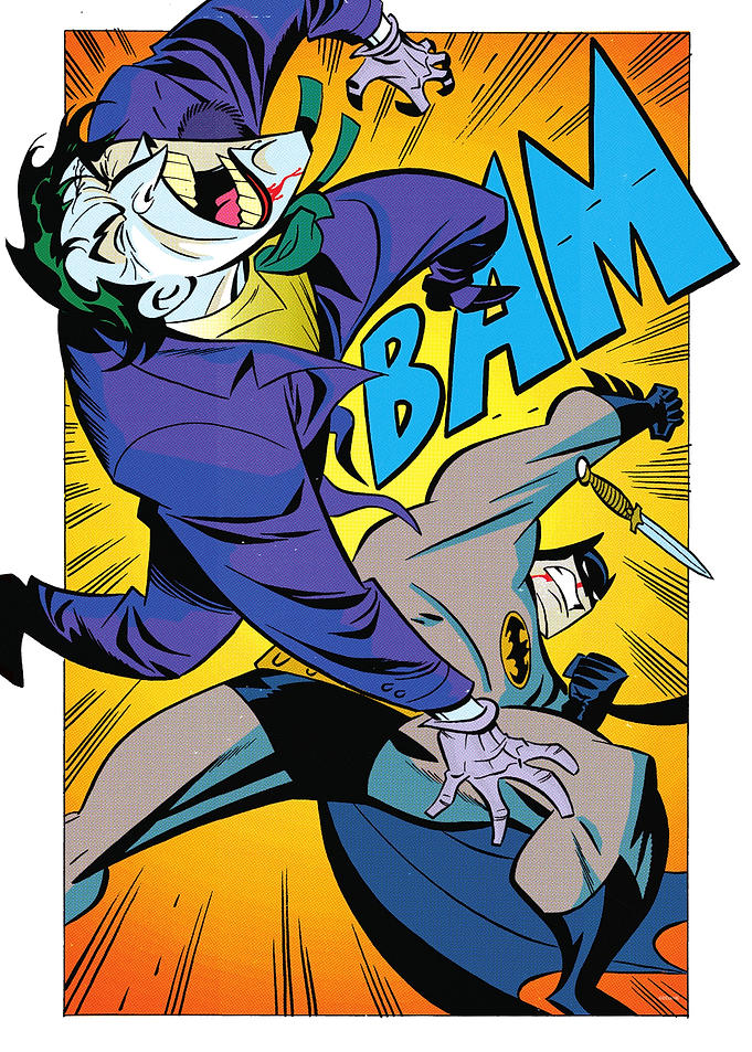 Bat punch by Bruce Timm