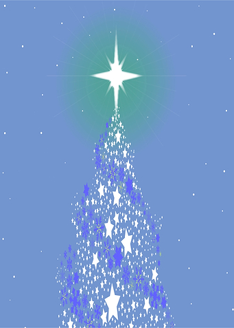 Blue Christmas Tree