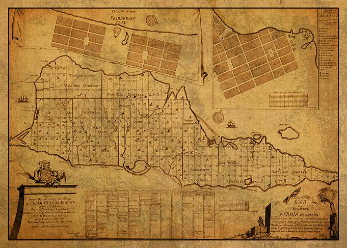 St Croix Map 1754
