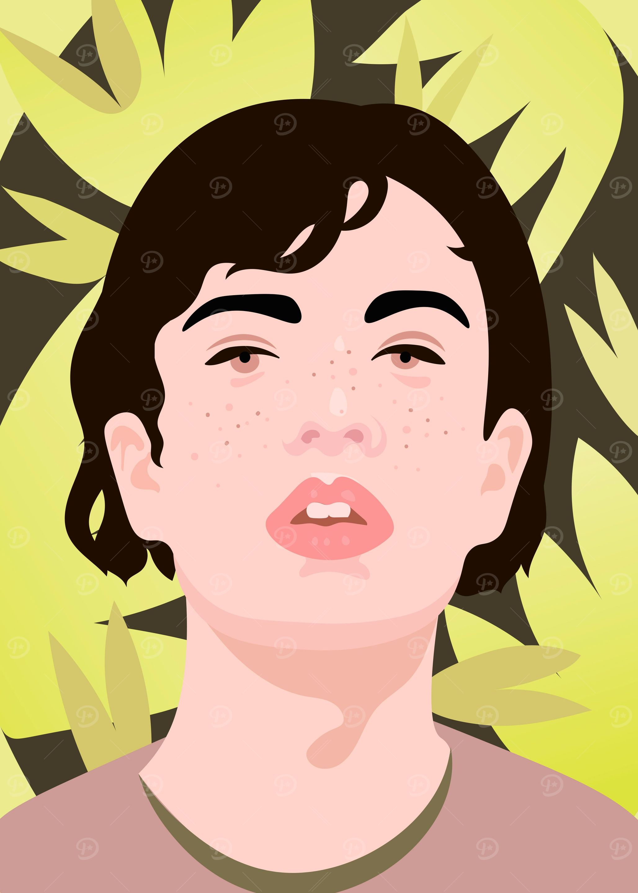 Portrait in flowers