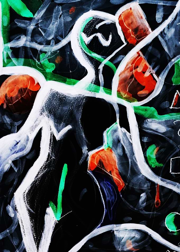 Woman body shape abstract