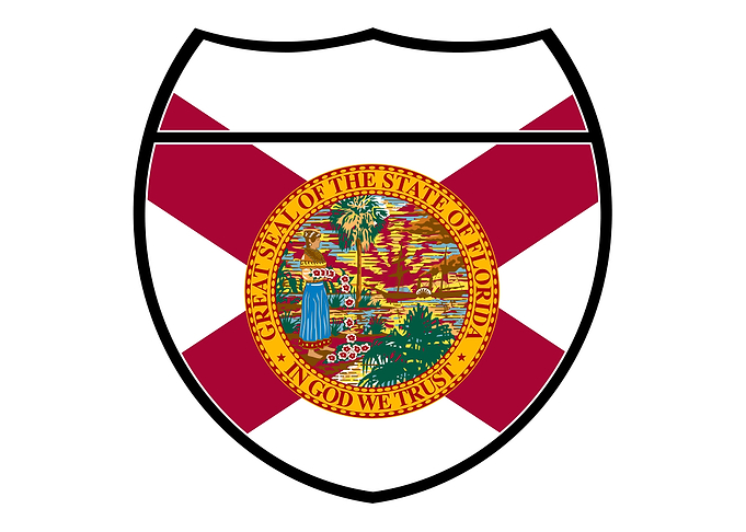 Florida Flag In An Sign