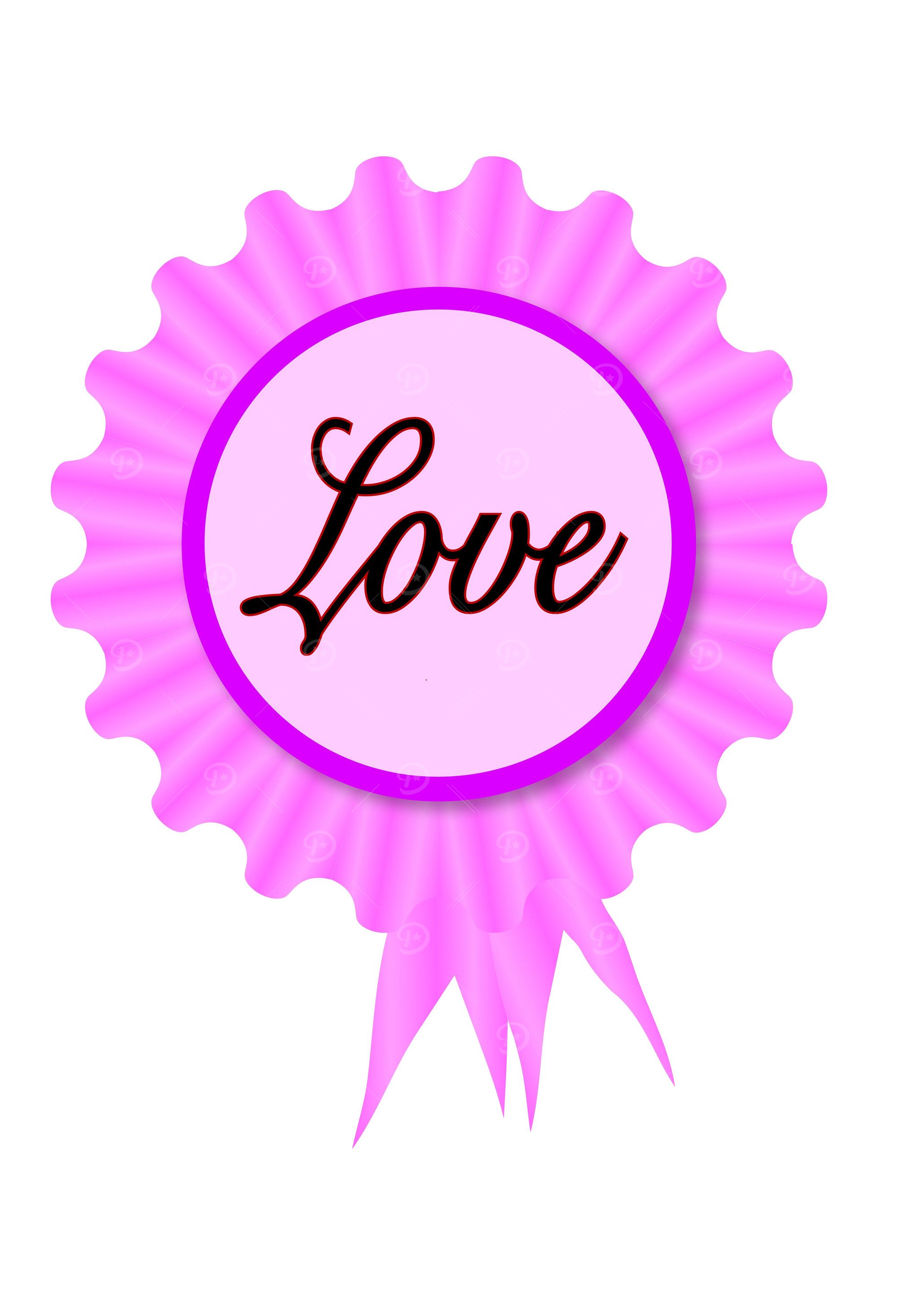 Love Text Rosette