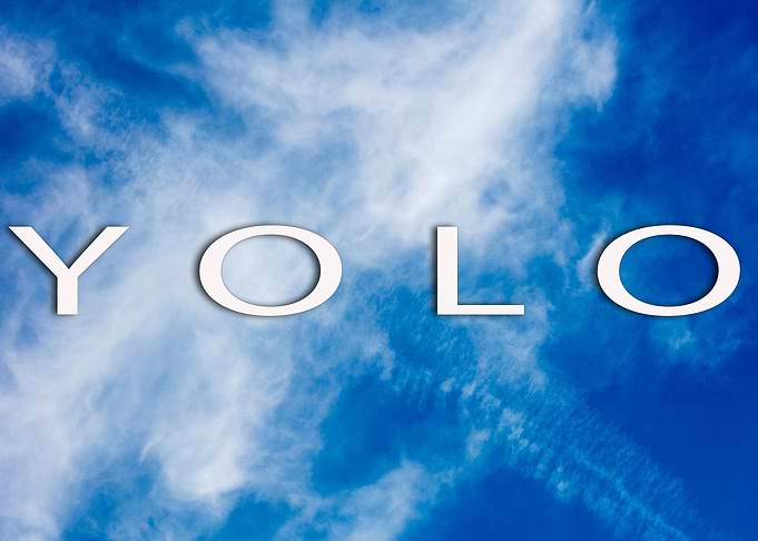 Yolo text design