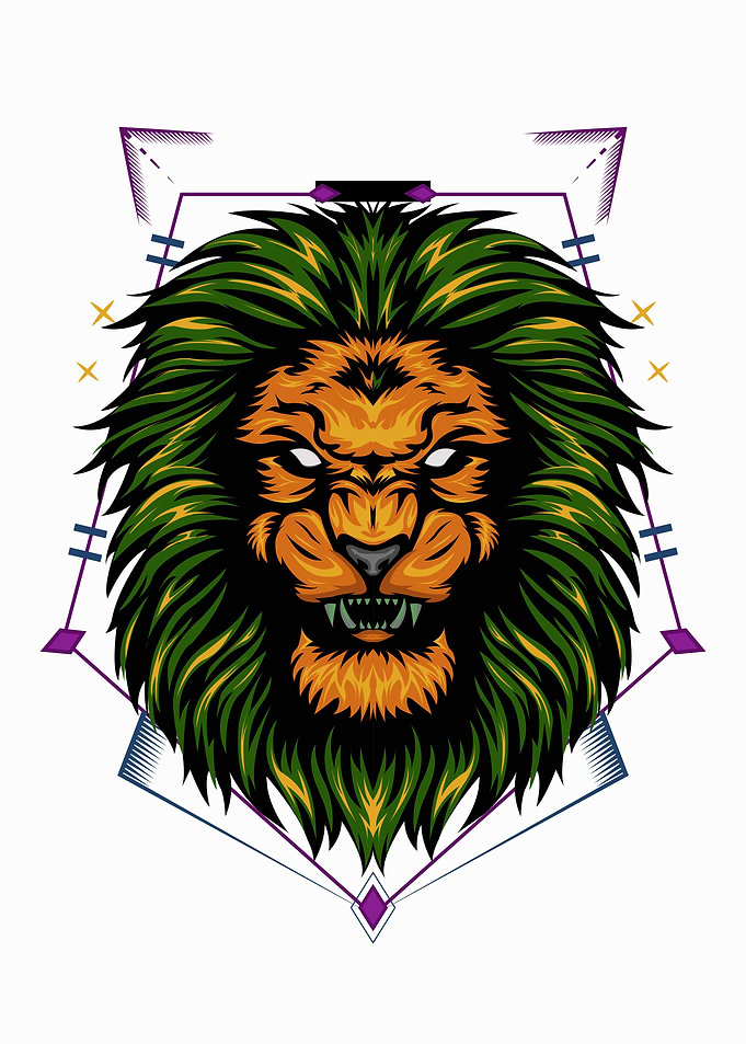 Lion illustartion art