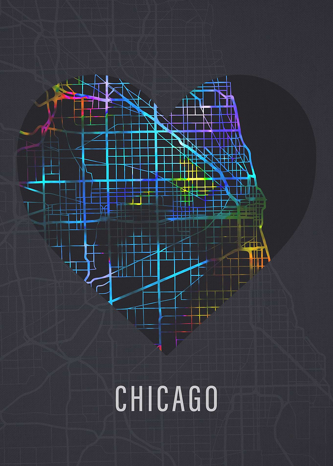 Chicago Illinois City Map