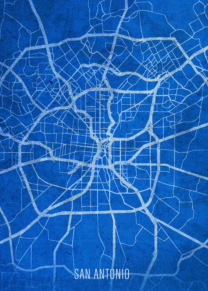 San Antonio Texas City Map