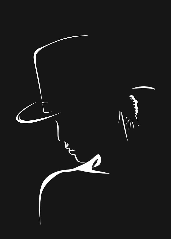 woman in the dark