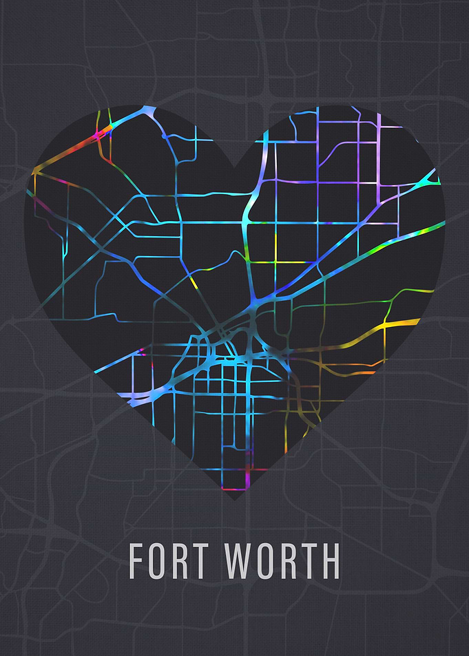 Fort Worth Texas City Map