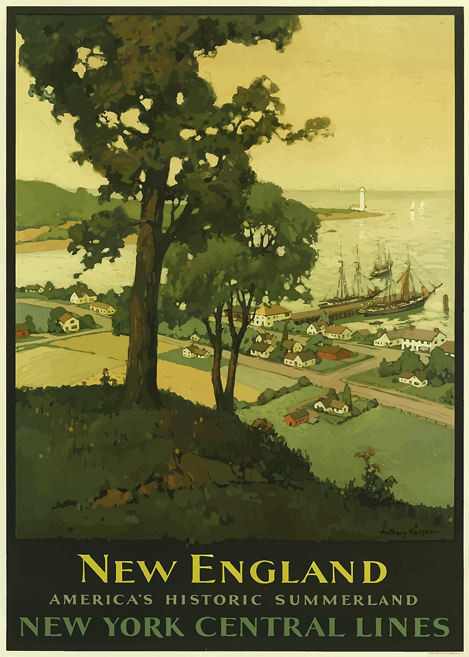 New England Vintage Poster