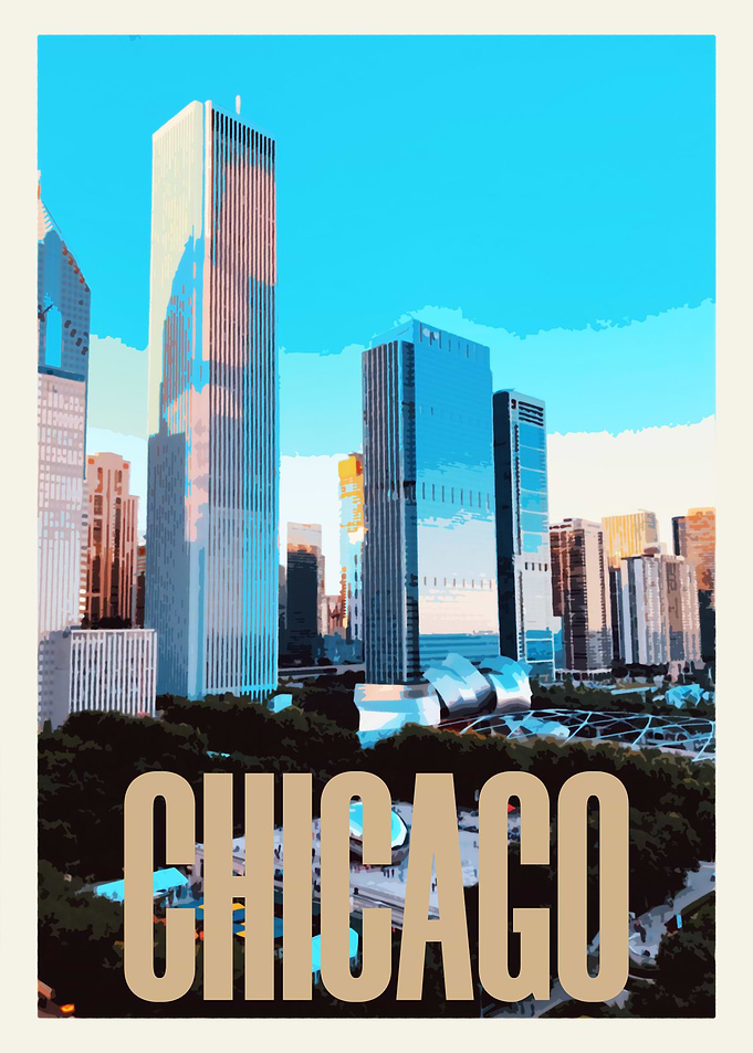 Chicago Vintage Poster