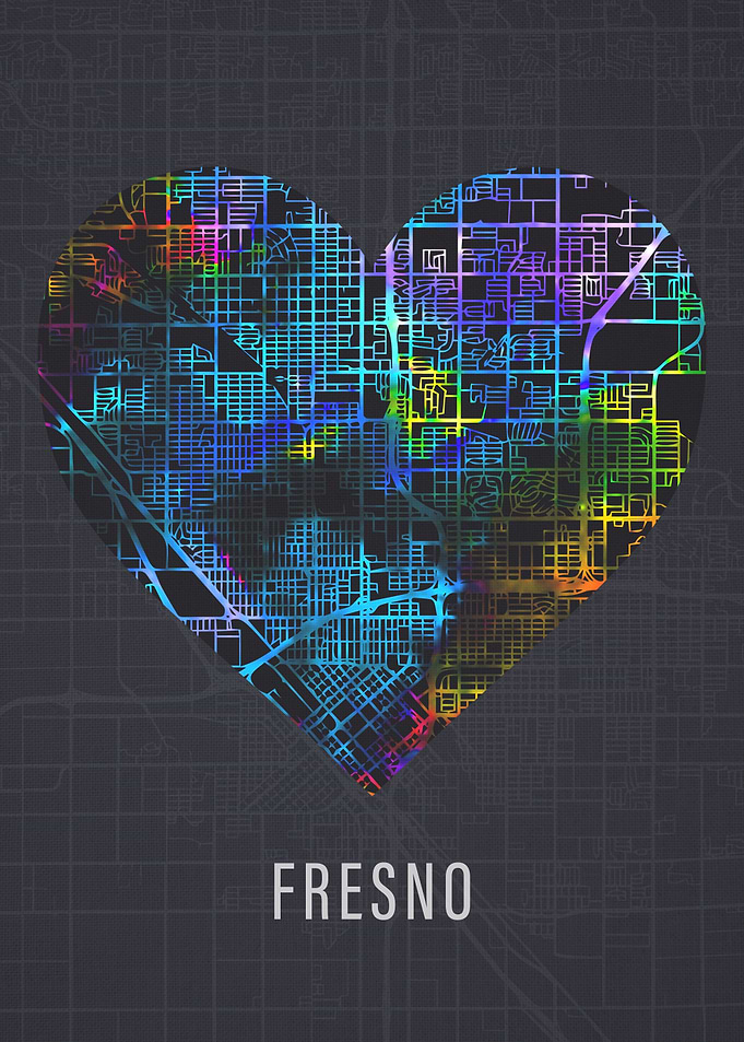 Fresno California City Map