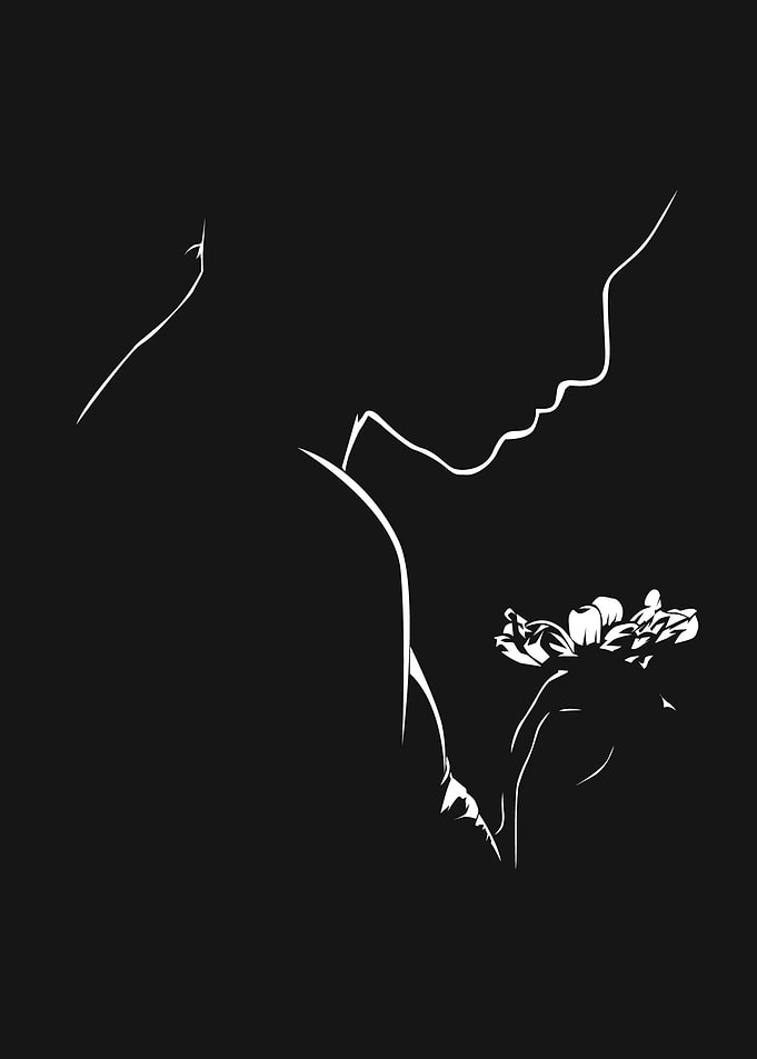 woman in the dark
