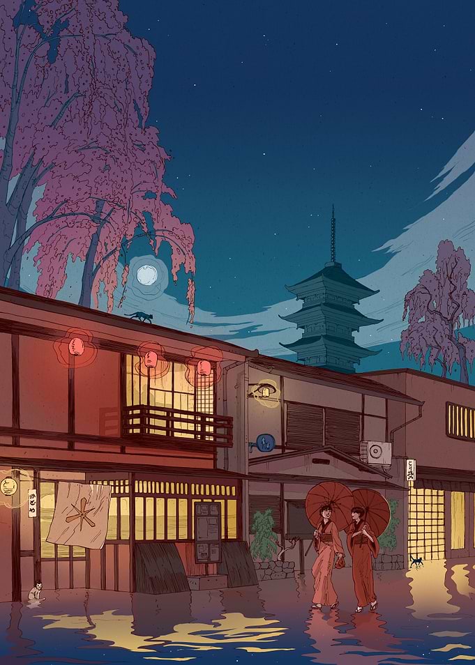 Kyoto at night