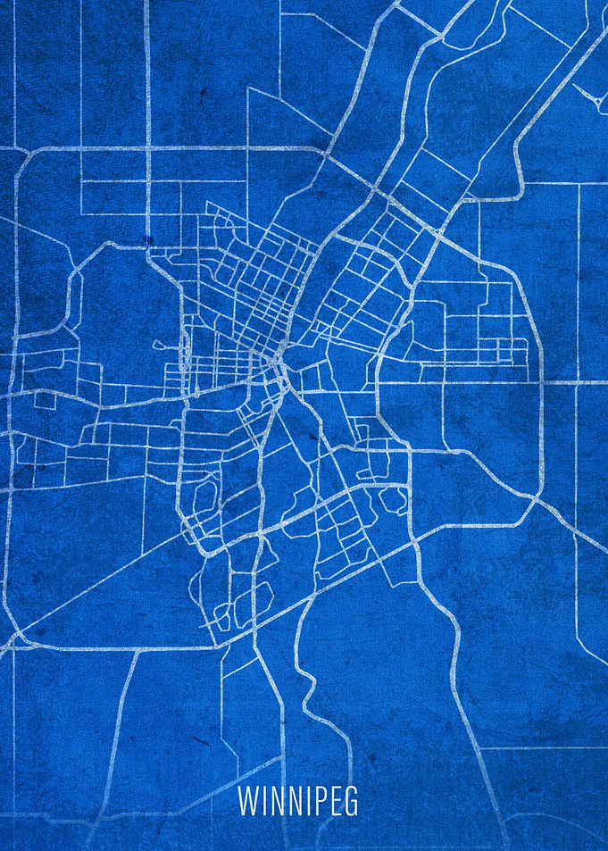 Winnipeg Manitoba City Map