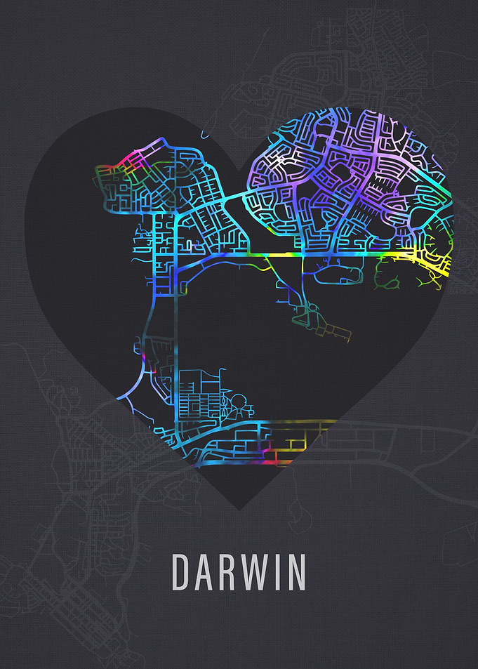 Darwin Australia City Map
