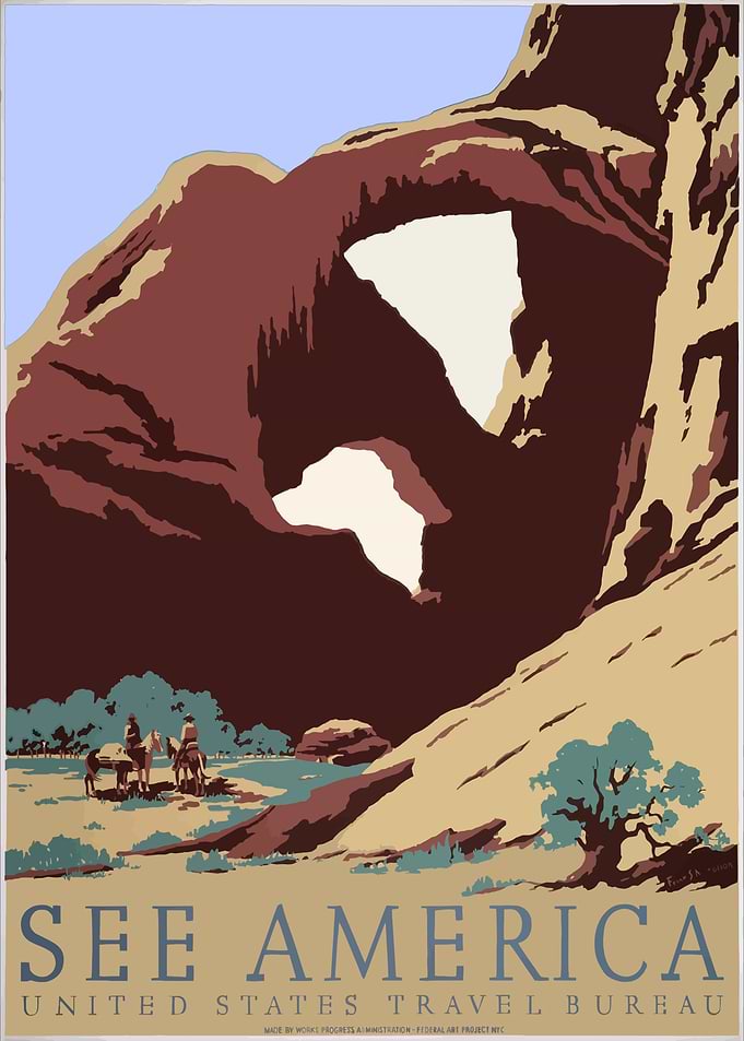 See America Vintage Poster