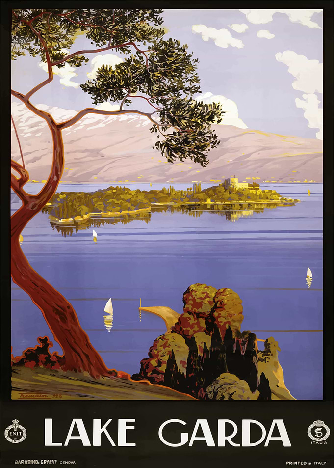 Lake Garda Vintage Poster