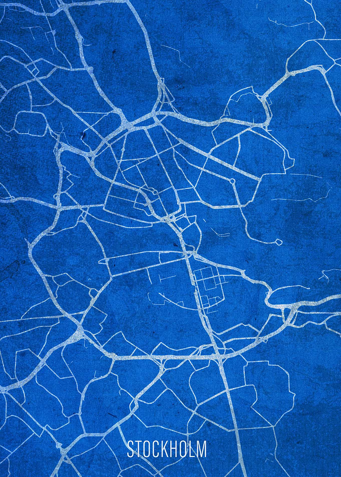 Stockholm Sweden City Map