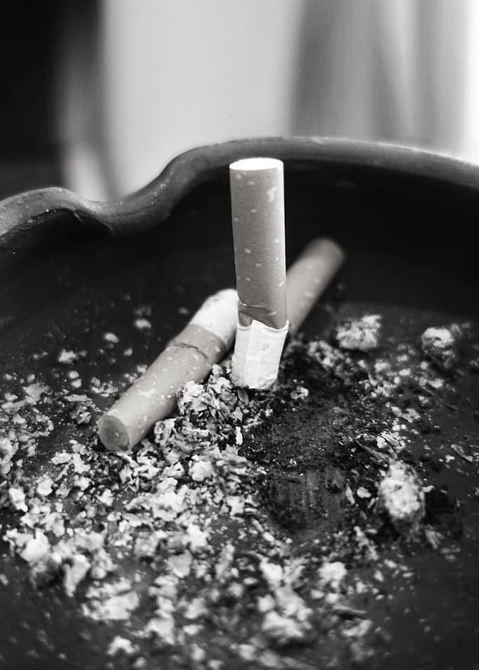 Extinguished cigarettes