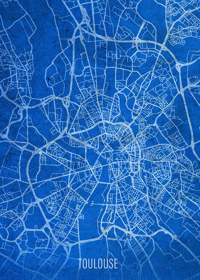 Toulouse France City Map