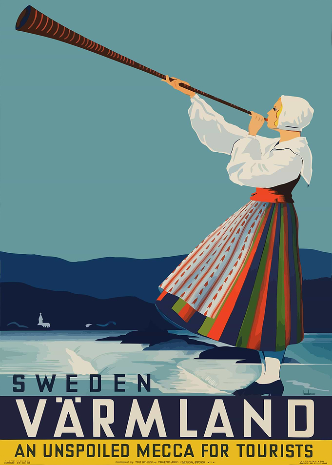 Sweden Vintage Poster