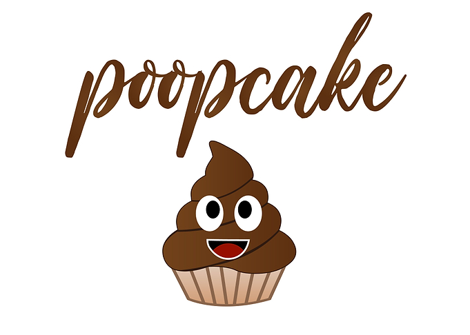 Poop muffin cake