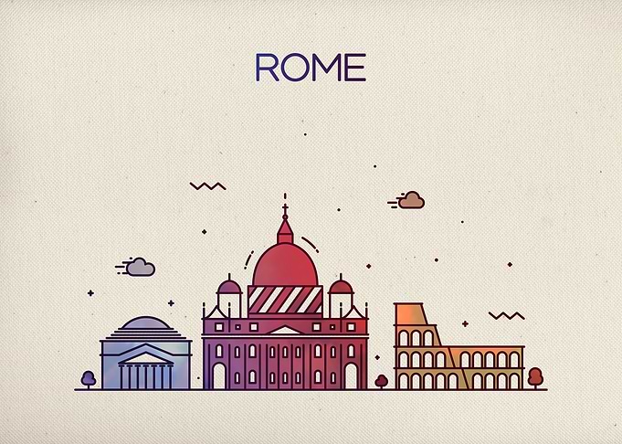 Rome Italy City Skyline