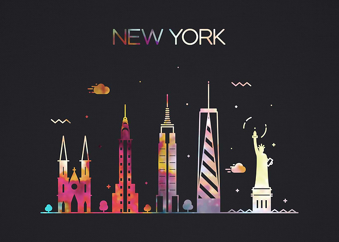 New York City Skyline Dark