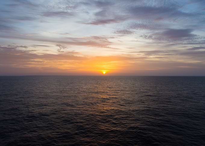 Sunset on the Sea