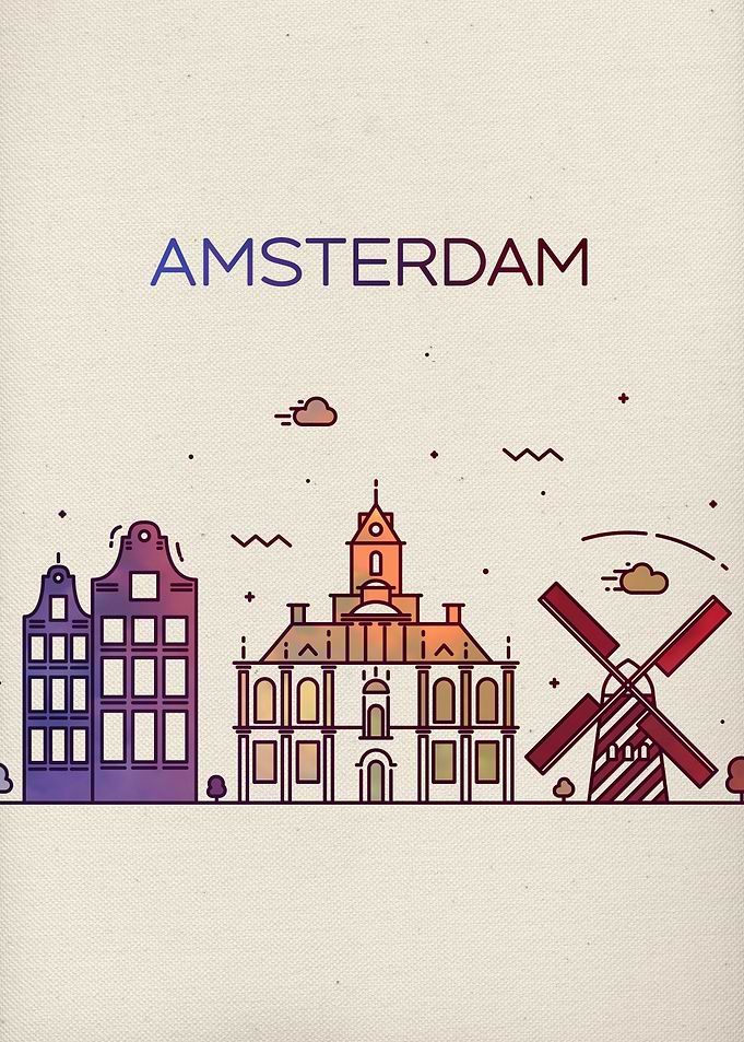 Amsterdam City Skyline Fun