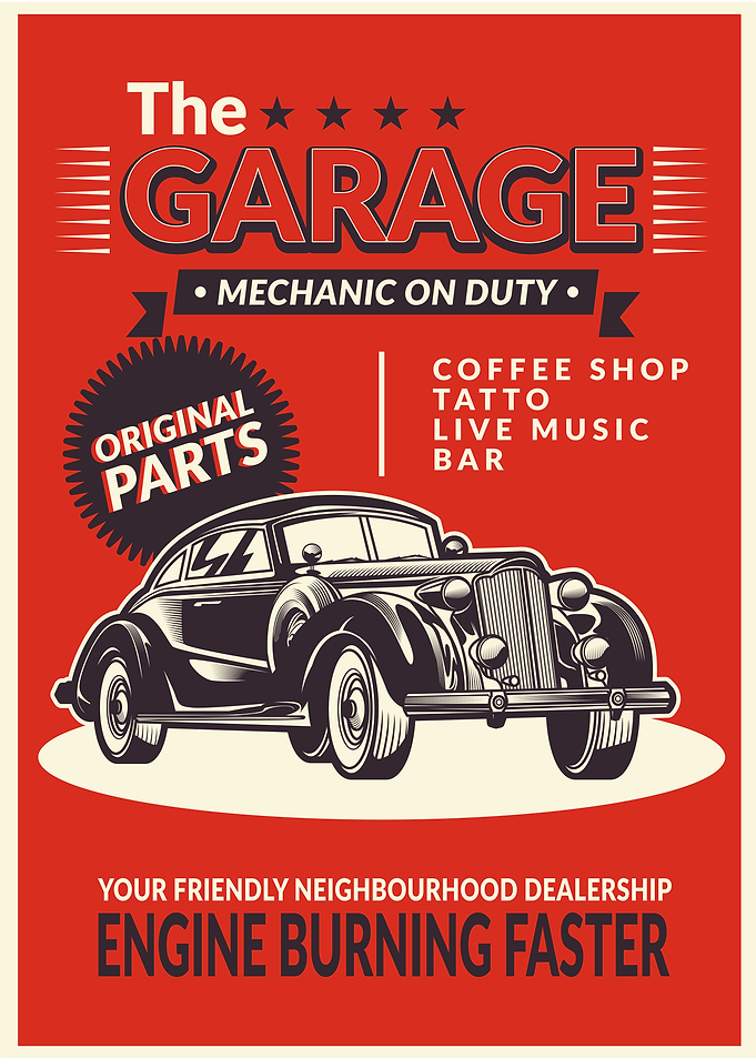 The Garage Vintage Poster
