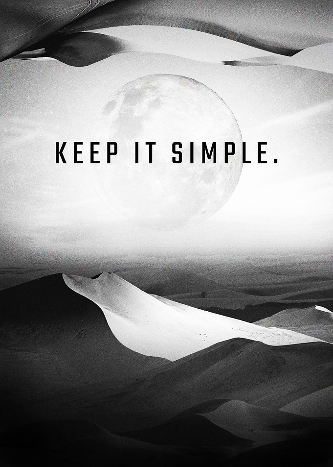 Moon and Desert Poster