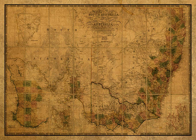 Map of Southern Australia
