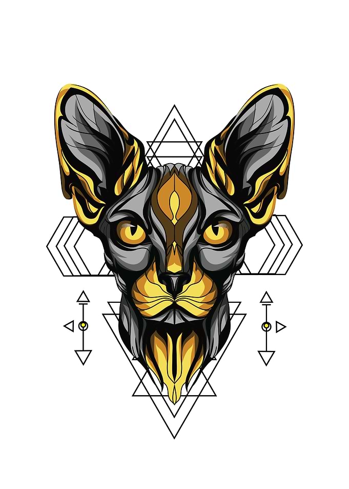 Sphinx Cat Sacred Geometry