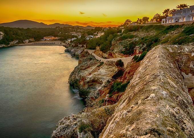 golden hour sunset sea