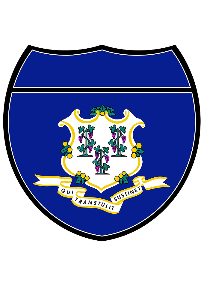 Connecticut Flag Sign
