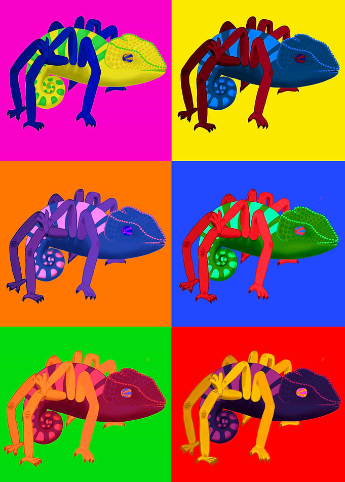 Spideleon Popart