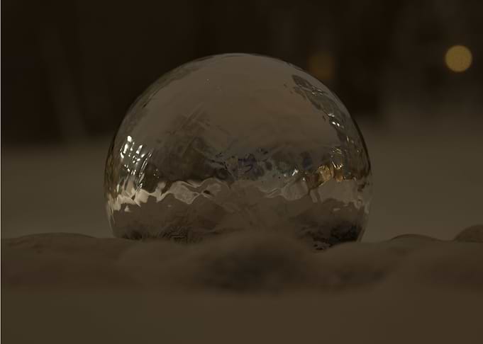Ball in snow